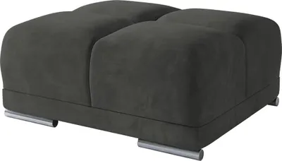 Produktbild von Polsterhocker, Mini Pouf B:91 cm x H:42 cm L:98 cm, Fußhocker, Sitzhocker, Sitzpouf, Puff Hocker Farbe: Darkgrau