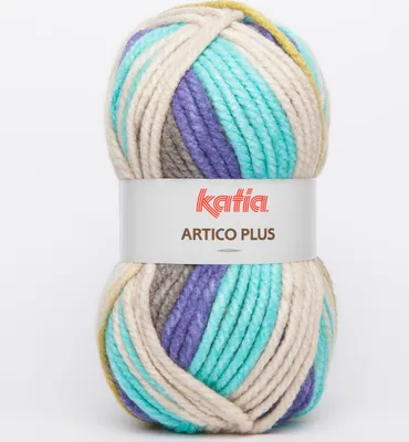 Produktbild von ARTICO PLUS von Katia - BEIGE/VERDE/AZULINA (108) - 200 g / ca. 100 m Wolle