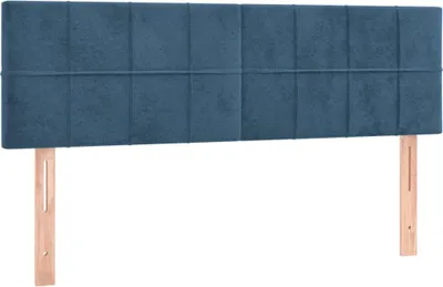 Obrázek produktu pro vidaXL Čela postele, tmavě modrá, 144 x 5 x 78/88 cm, samet