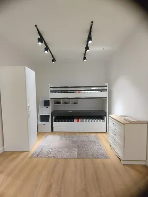 Productafbeelding van Stapelbed voor kinderkamer, houten kinderbed, hoogslaper voor tienerkamer, nieuw stapelbed