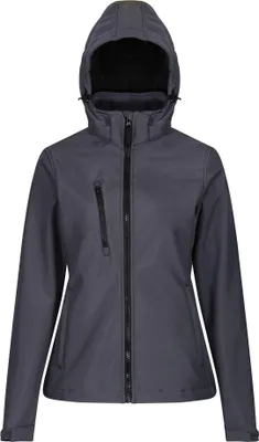 Produktbild von Regatta - "Venturer" Softshelljacke Dreilagige Membrane für Damen LT295 (46 DE) (Mittelgrau/Schwarz)