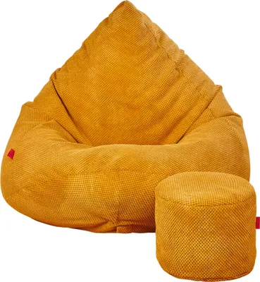 Obrázok produktu pre Vankúš na sedenie + podnožka žltá Sako Loft velvet