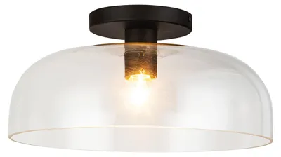 Obrázek produktu pro Stropní svítidlo Elstead Sylvia E27 matné černé čiré sklo