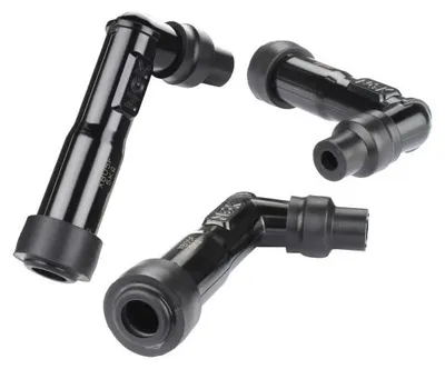 Productafbeelding van Zündkabelschoenen XB05F, zwart, NGK, set van 3, geschikt voor motorfietsen en scooters