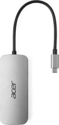 Produktbild von ACER 7in1 Dongle Type-C Dongle 3xUSB A/1xSD/1xmicroSD/1xHDMI/silber