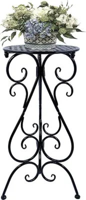 Produktbild von Pflanzenständer 50cm hoch schwarz für Balkon und Terrasse