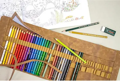 Immagine prodotto di Matita colorata Faber-Castell Polychromos 30 matite in rotolo + accessori, 34 pezzi