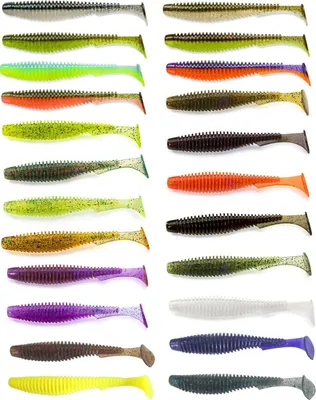 Produktbild von Fishup U Shad 4' 10,1cm - 8 Gummifische, Fishup Farben:Green Pumpkin/Flo Chartreuse