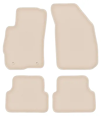 Produktbild von DURBAN Beige Velours-Fußmatten-Set für Chevrolet Aveo II T300 Schrägheck, Limousine (2011-)