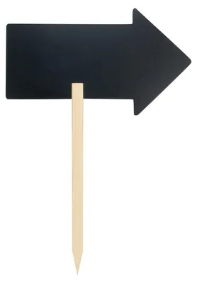 Productafbeelding van Securit® Arrow Silhouette met grenenhouten punt in zwart