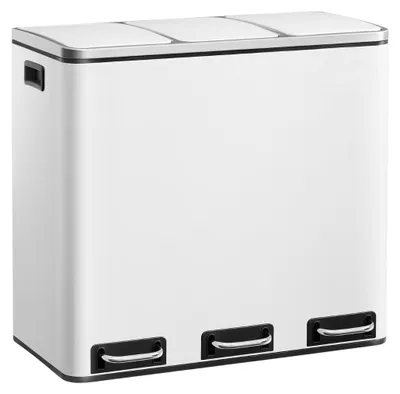Obrázek produktu pro Koš na třídění odpadu SORT 54l (3x18 l) + pytle na odpadky, bílá
