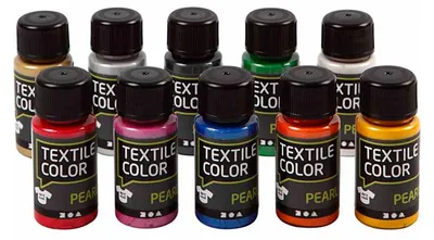 Obrázok produktu pre Farba na textil Rôzne farby, 10x50ml.