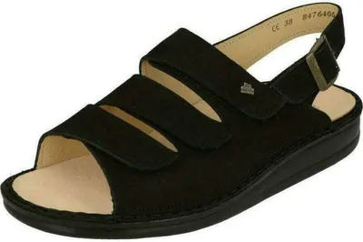 Produktbild von Herren Sandale Finn Comfort Sylt, Schwarz, Leder, NEU - Damenschuhe Sandale bequem / lose Einlage, Schwarz