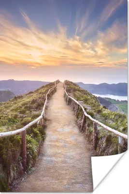 Produktbild von MuchoWow® Poster Berge - Natur - Weg 120x180 cm - Kunstposter