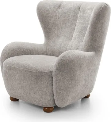 Productafbeelding van FURNLUX fauteuil Ciro, grijs en bruin, 88 cm / Hoofdkleur: grijs / Afmetingen: 88 x 91 x 100 cm
