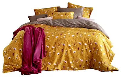 Produktbild von bettbezug Fleur140 x 220 cm Baumwolle gold