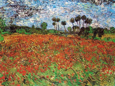 Produktbild von Vincent Van Gogh Kunstdruck Bild - Mohnfeld, 1890 (60 x 80 cm)
