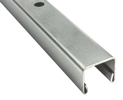 Immagine prodotto di Glaswerk Westfalen - Profilo in acciaio inossidabile V2A (304) a forma di "U", dimensioni 2440 x 15 x 11 mm
