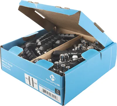 Produktbild von Bremsschuh M-Wave BPR-VC-Base, V-Brake schraub, asymm, schwarz, 72mm, 25 Paar in Karton, Messingschlager, 361024