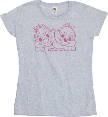 Produktbild von Disney - "Chip 'n' Dale Nuts About You" T-Shirt für Damen BI51374 (XXL) (Grau)