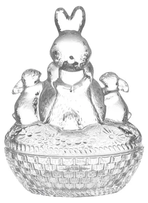 Immagine prodotto di Vaso in vetro Clayre & Eef Rabbit 12x9x17 cm Vetro trasparente