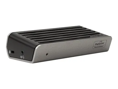Produktbild von Targus DOCK120EUZ, Kabelgebunden, 3,5 mm, USB Typ-A, 10,100,1000 Mbit/s, Schwarz, 2560 x 1600 Pixel