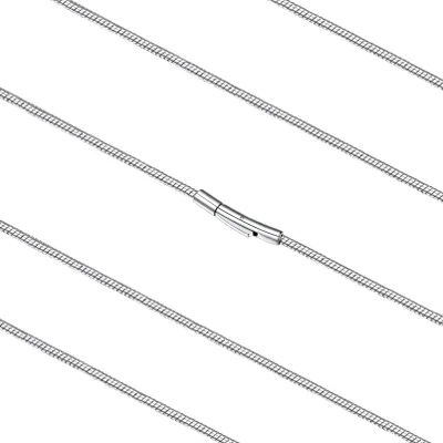 Immagine prodotto di Solidchoice - Collana da uomo, acciaio inossidabile, catena a serpente, 2,5 mm, 40 cm, argento