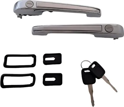 Immagine prodotto di Maniglia cromata per porta esterna anteriore SINISTRA + DESTRA 2x chiave per Audi 100 C3 82-90 /