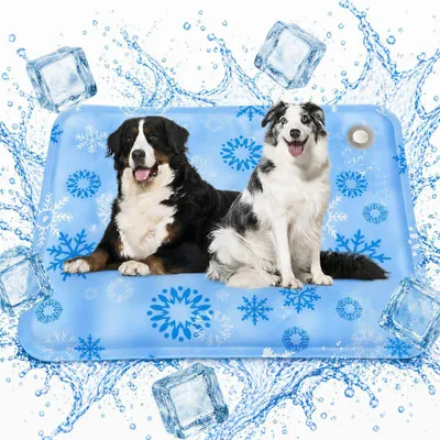 Produktbild von Kühlmatte Hund Katze 70 x 120CM,Schnelles Kühlen,Sichermateria,Kratzfest Kühldecke Hund faltbar & leicht zu reinigen,für Zuhause/Unterwegs/Auto