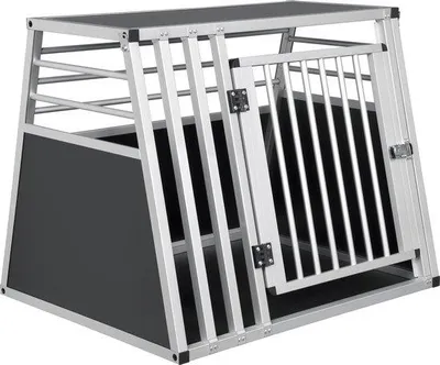 Produktbild von Famanu Hundenbench Faltbar - Schwarz - 65x65x80cm