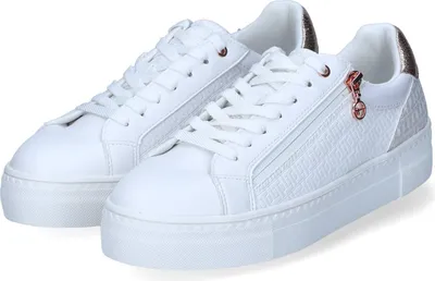 Produktbild von Tamaris Damen sportliche Halbschuhe/ Low Sneaker Weiß Textil-Synthetik-Mix