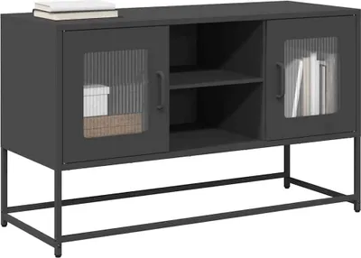 Obrázok produktu pre TV skrinka čierna 100,5x39x60,5 cm oceľ