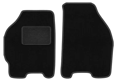 Produktbild von Velours-Fußmatten Vorne für FIat Punto I 1992-1999 (Schrägheck) – 2-tlg, Schwarz, passgenau – Wielganizator LUX
