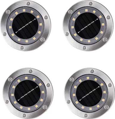 Produktbild von INF Beleuchten Sie Ihren Außenbereich mit 16 LED Solar-Bodenleuchten Weiß