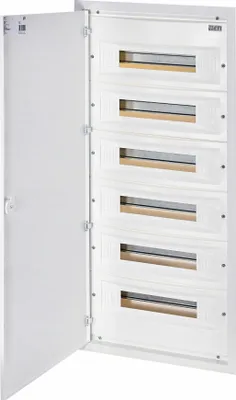 Image de Tableau de distribution 108 modulaire encastré ETI DIDO ERP18-6/108 porte métallique