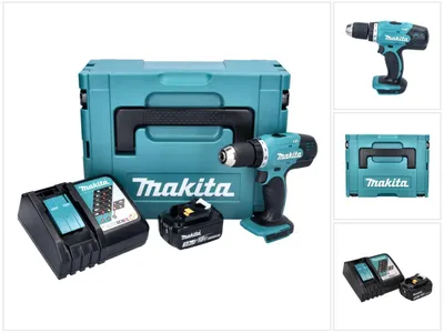 Image de Makita DDF 453 RF1J Perceuse-visseuse sans fil 18 V 42 Nm + 1x batterie 3,0 Ah + chargeur + Makpac
