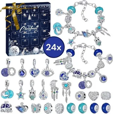Produktbild von Adventskalender für Mädchen mit Schmuck – 24 Tage Weihnachtsgeschenke für kreative Kinder