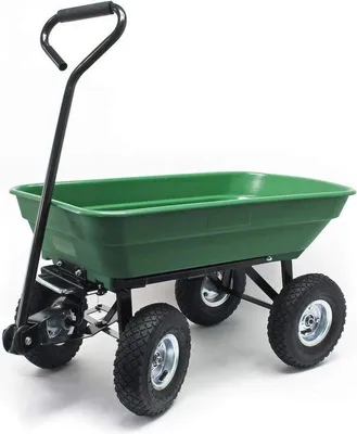 Produktbild von Famanu Gartenwagen 55L Kapazität und 200kg Tragkraft - Robuste Schubkarre für Bulkmaterialien