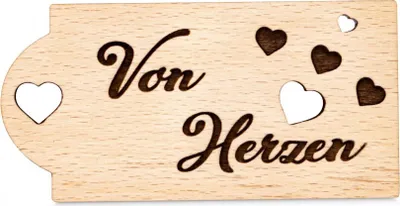 Produktbild von Anhänger Rechteckig Von Herzen