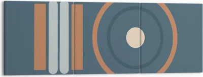 Produktbild von Bild auf Leinwand - Leinwandbild - 3 Teile - Abstrakt modern Muster - 150x50cm - Wand Bild - Wanddeko - Wandbilder - Leinwanddruck - Bilder - Wanddekoration - Leinwand bilder - CA150x50-4567