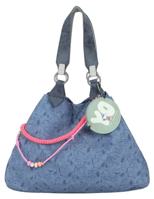 Produktbild von Fritzi aus Preußen Schultertasche Peanuts™ x Fritzi Izzy Medium Limited All Over Snoopy Shopper Blue blau
