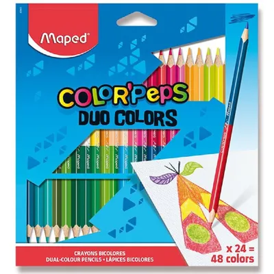 Immagine prodotto di Maped 829602 Matita colorata triangolare Maped COLOR'PEPS DUO, confezione da 24 pezzi