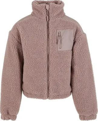 Produktbild von Urban Classics Mädchen Jacke, Sherpa-Mix, Farbe: Staubrosa - Größe: 122/128