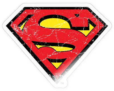 Produktbild von Spreadshirt DC Comics Superman Logo Used Look Karneval Sticker Aufkleber, 10 x 10 cm, Transparent glänzend