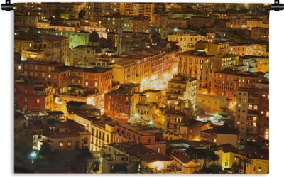 Produktbild von MuchoWow® Wandteppich Wandbehang Architektur - Licht - Nacht - Italien 60x40 cm Tapisserie Dekoration Wandtuch - Wanddekorationen