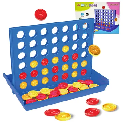 Produktbild von Vier gewinnt Reisespiel Strategiespiel - Klassisches Brettspiel - ABS-Material - Für die ganze Familie