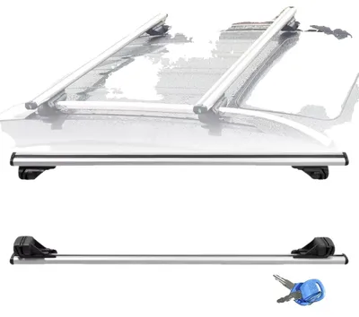 Image de Porte-vélos sur toit, en aluminium, longueur 118 cm, capacité de charge 150 kg, poids 4,5 kg, barre de toit