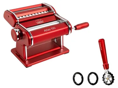 Produktbild von Marcato ATLAS 150 ROSSA + PASTA- WHEEL ROSSO