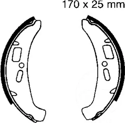 Immagine prodotto di Ganasce freno EBC 881 D.170mm per Piaggio VESPA COSA