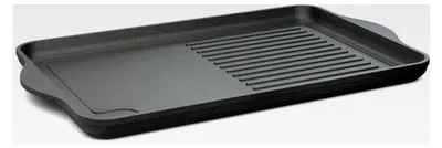 Produktbild von Aluguss Grillplatte Induktion 49x29 cm - Beschichtete Bratplatte für Induktionskochfelder